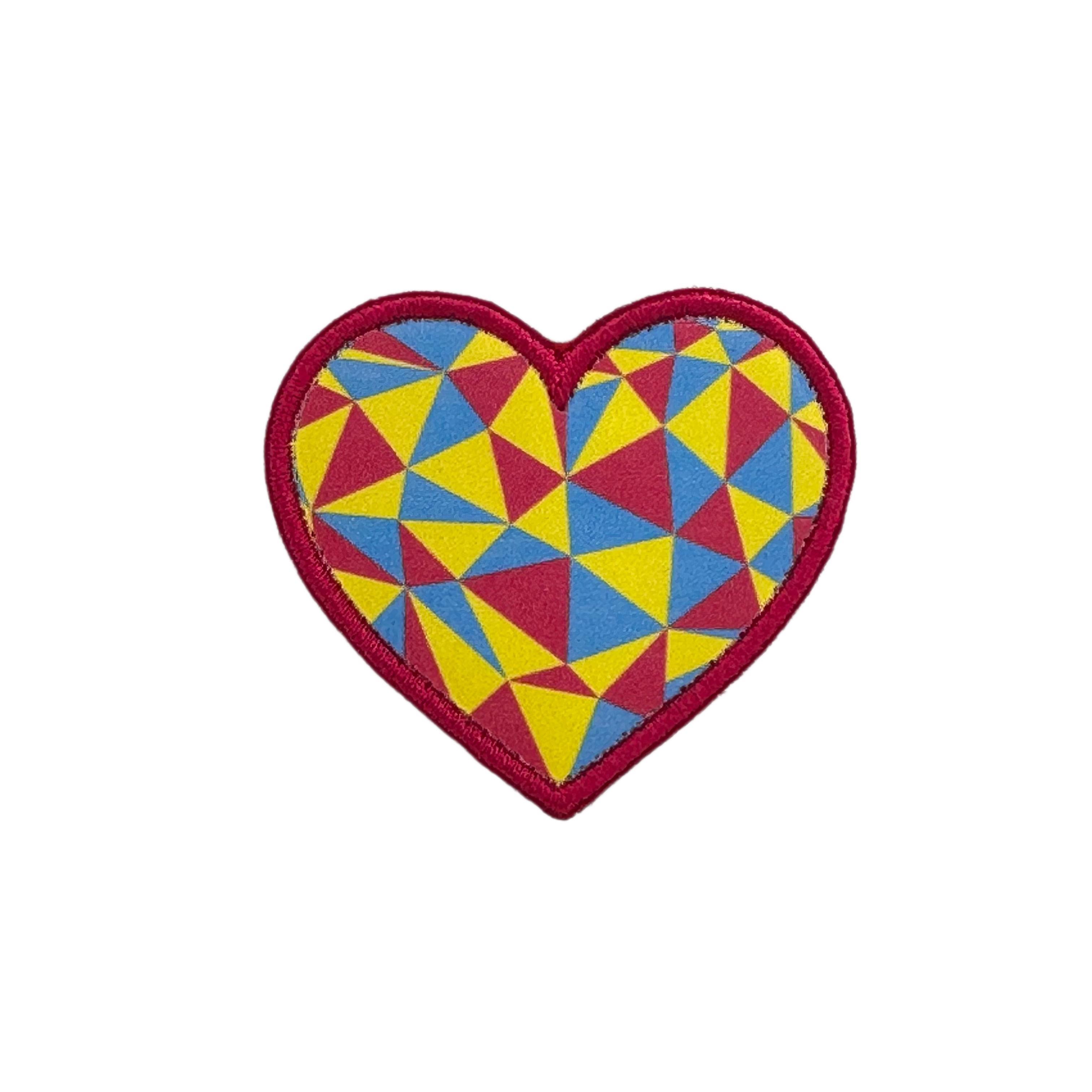 Printed Morale Patches - Pride Heart Velcro Morale Patch