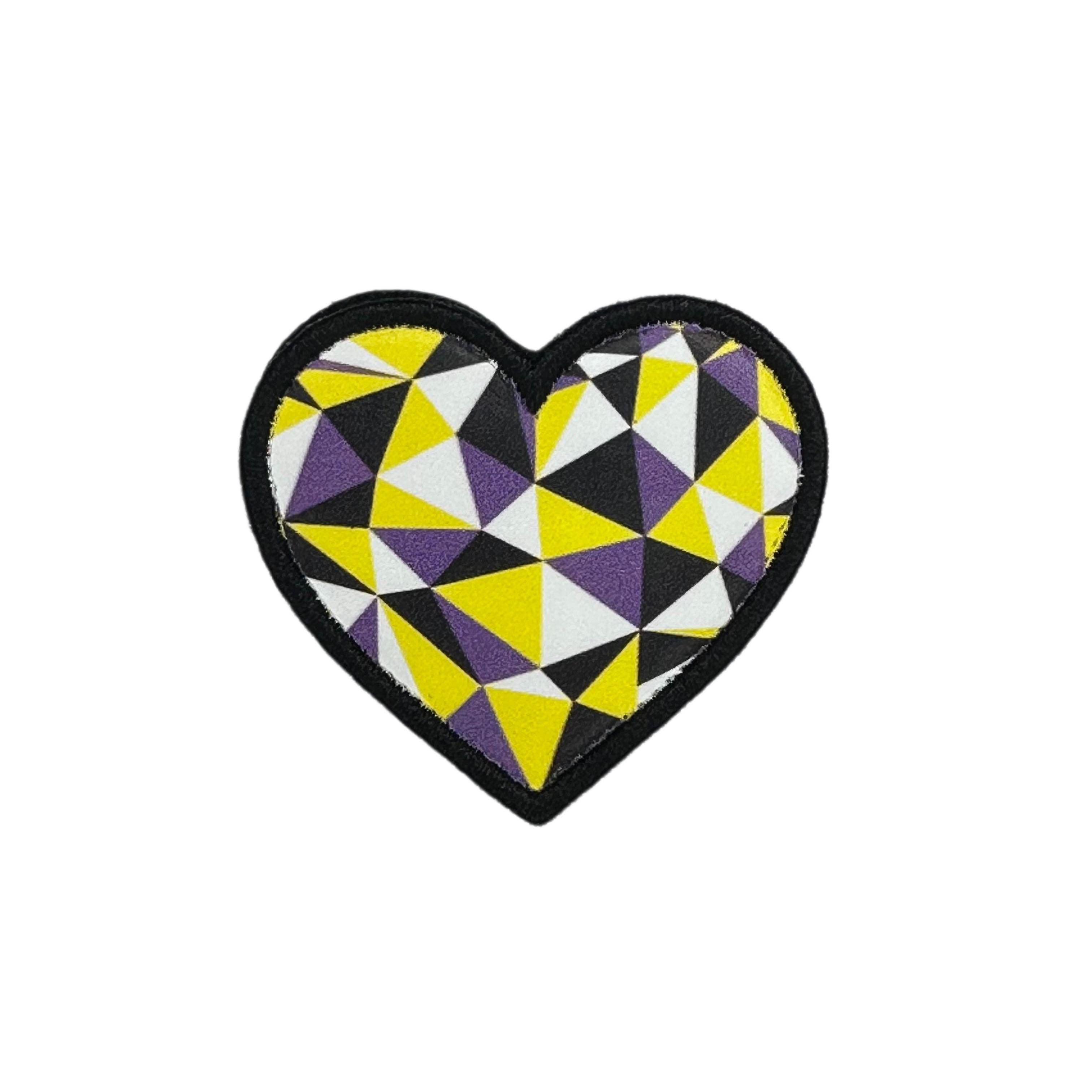 Printed Morale Patches - Pride Heart Velcro Morale Patch