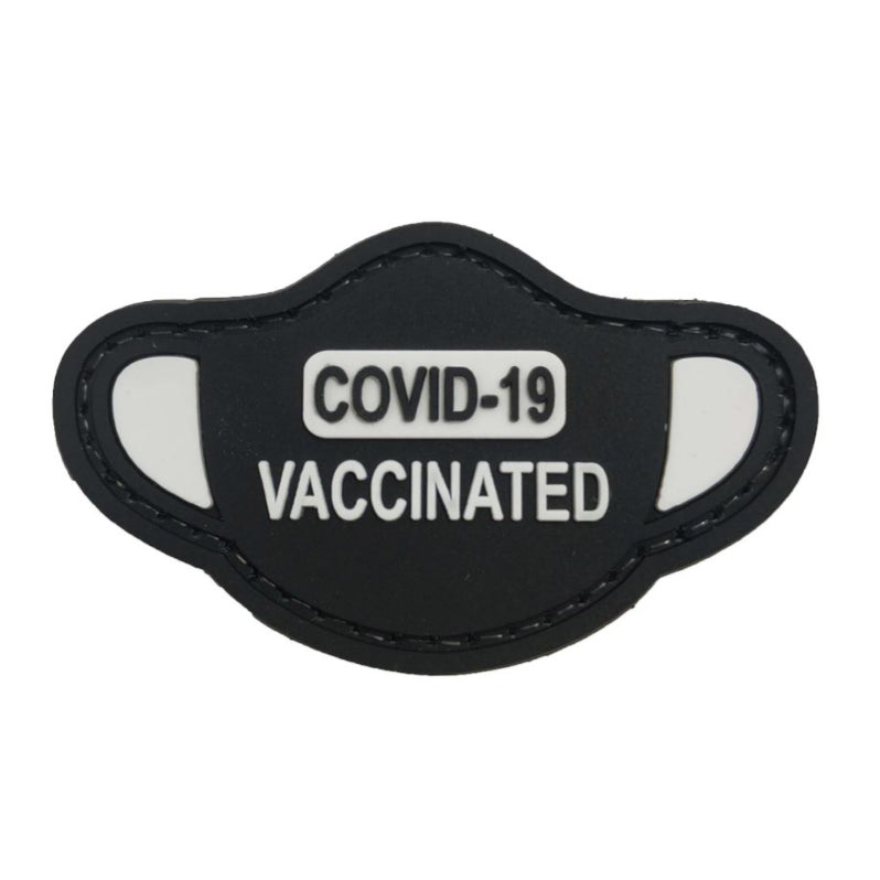 Rubber Patch - COVID-19 Vaccinated Mask Black