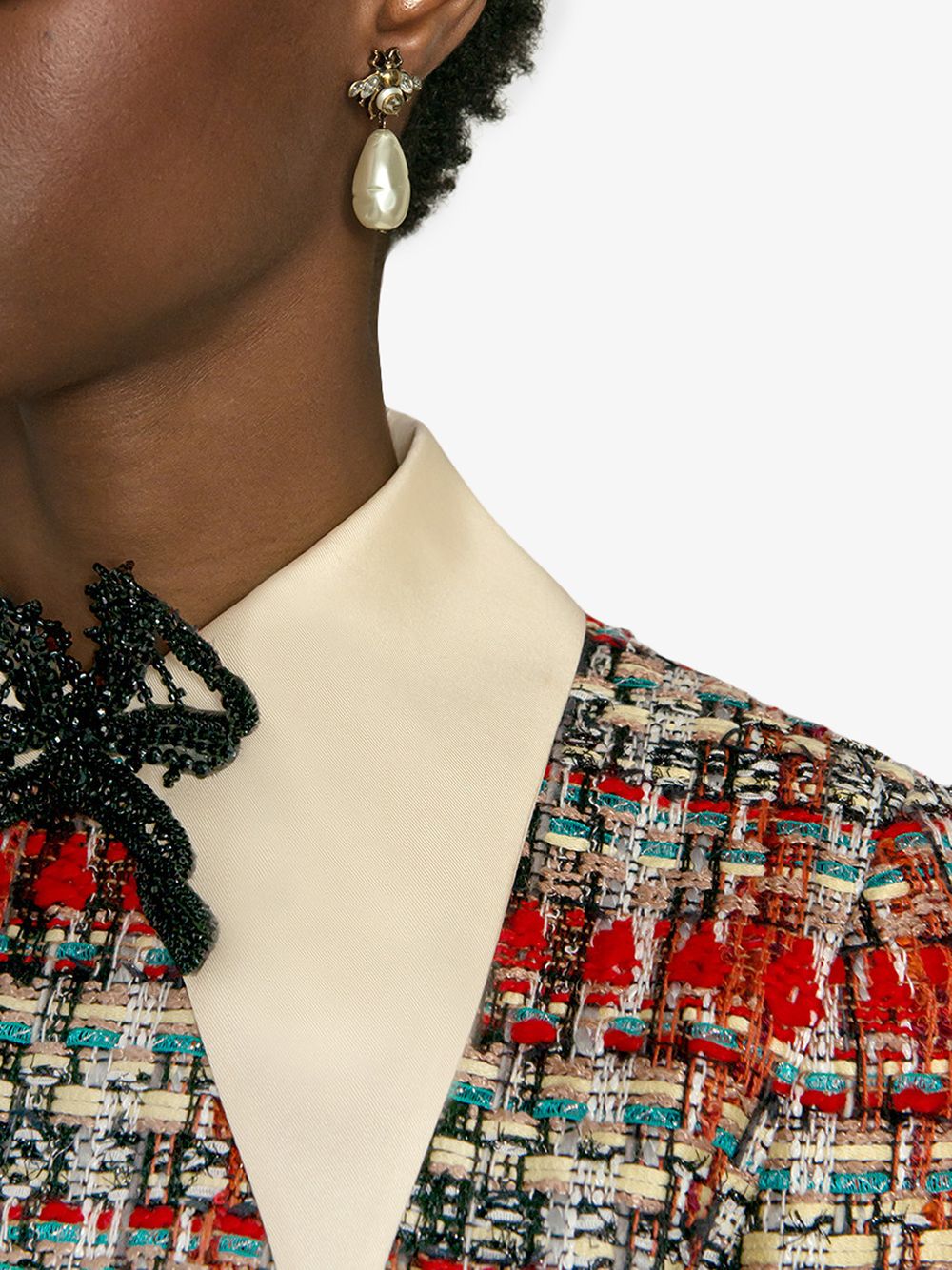 Gucci ドãƒãƒƒãƒ—パール ビー ピアスã®ç”»åƒ2