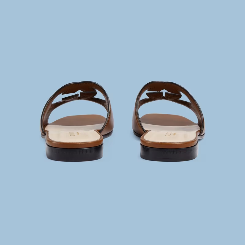 WOMEN'S INTERLOCKING G CUT-OUT SLIDE SANDAL