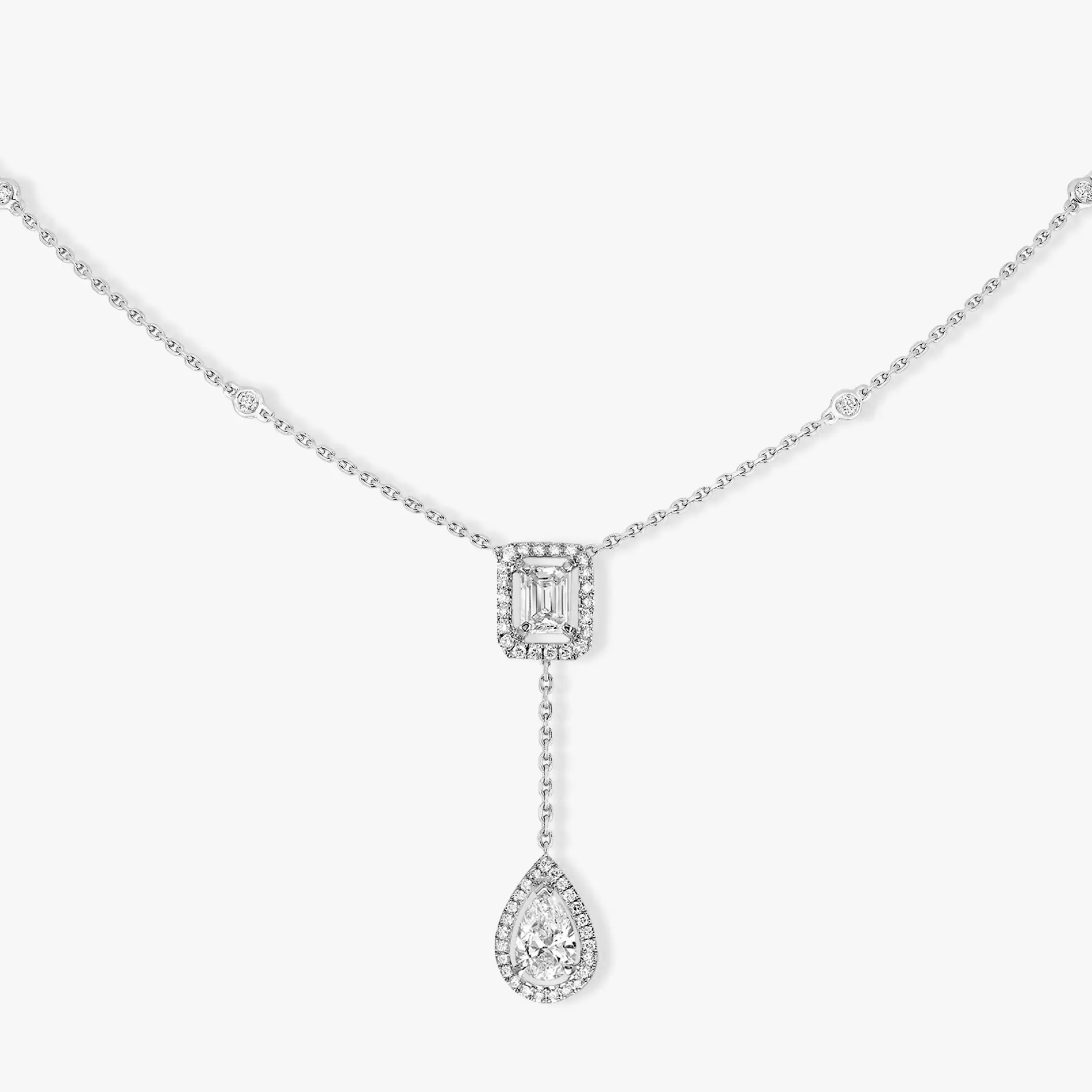 MY TWIN tie necklace 0.40 ct X2 2 colors available