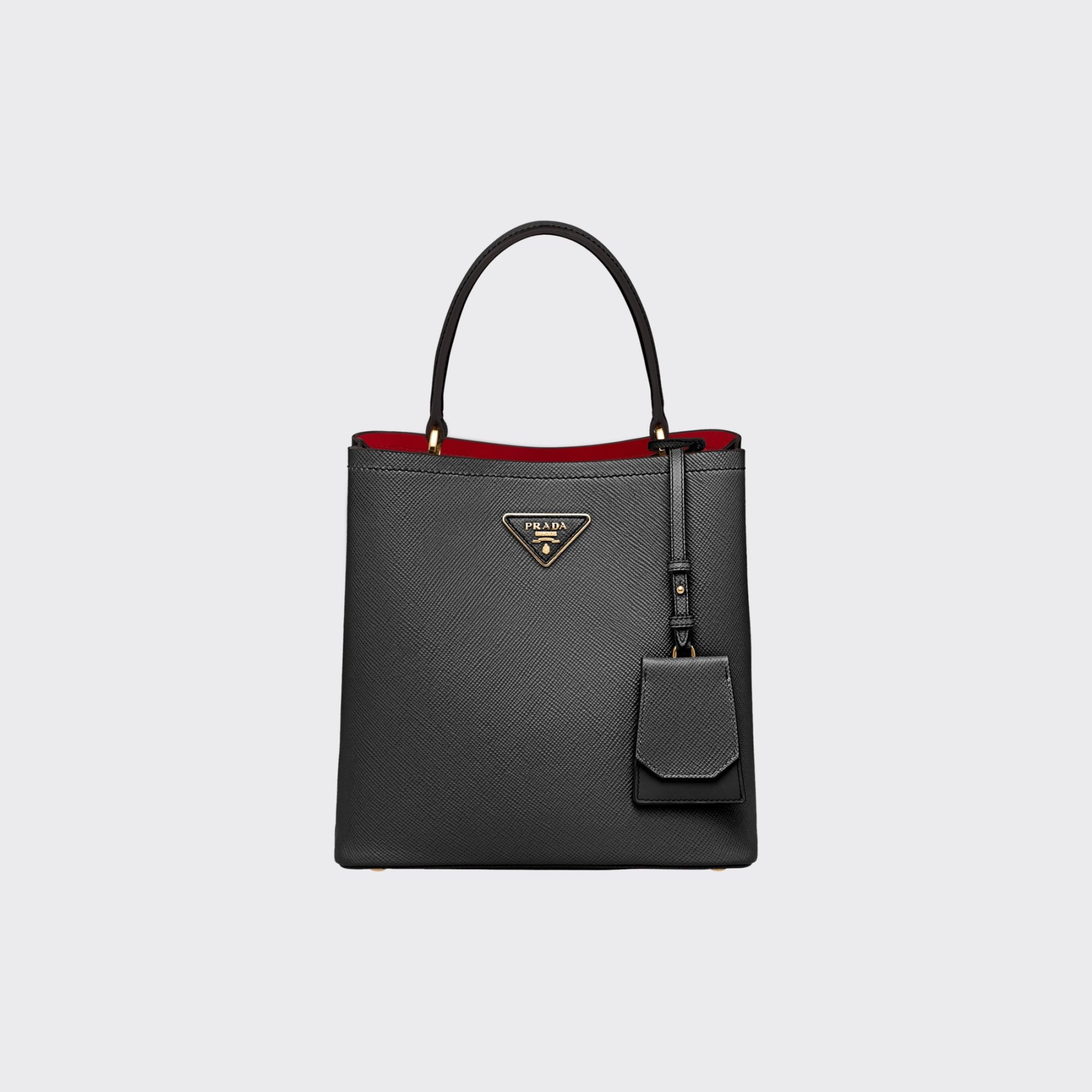 Medium Saffiano Leather Prada Panier Bag