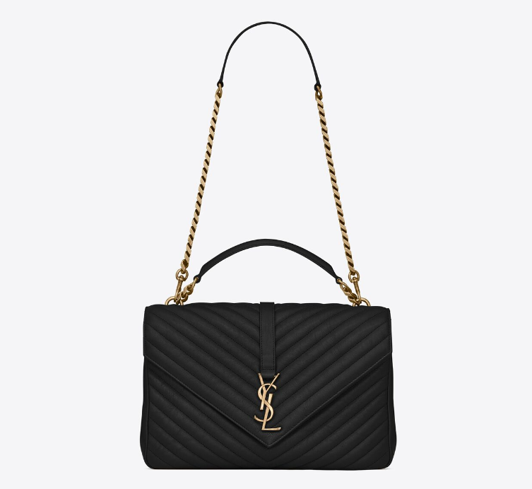 COLLEGE LARGE CHAIN BAG IN QUILTED LEATHER