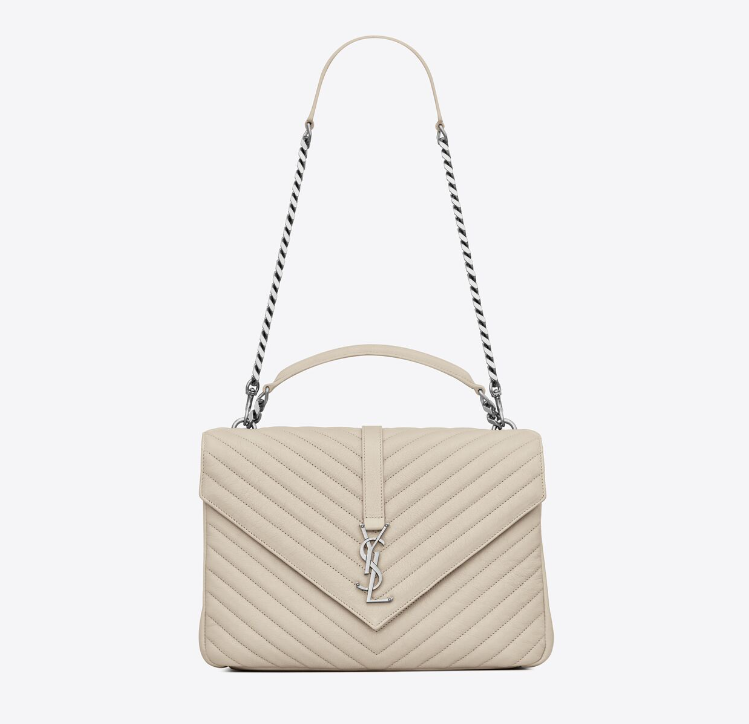 COLLEGE LARGE CHAIN BAG IN QUILTED LEATHER