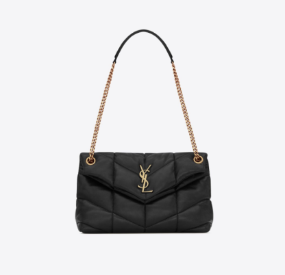 PUFFER SMALL CHAIN BAG IN QUILTED LAMBSKIN