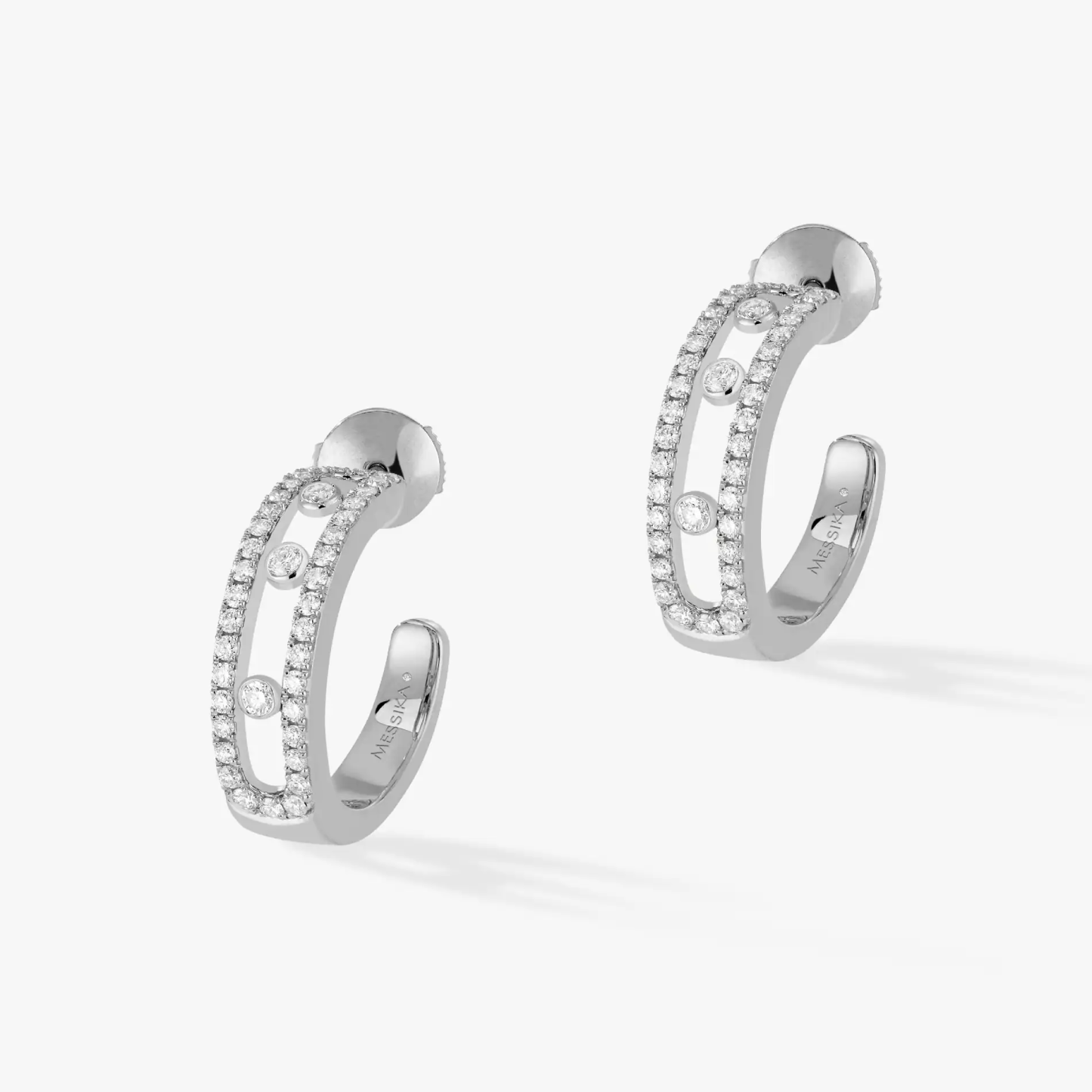 MOVE pavé diamond hoop earrings 2 colors available