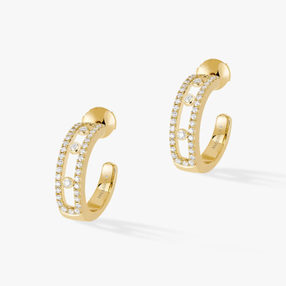 MOVE pavé diamond hoop earrings 2 colors available