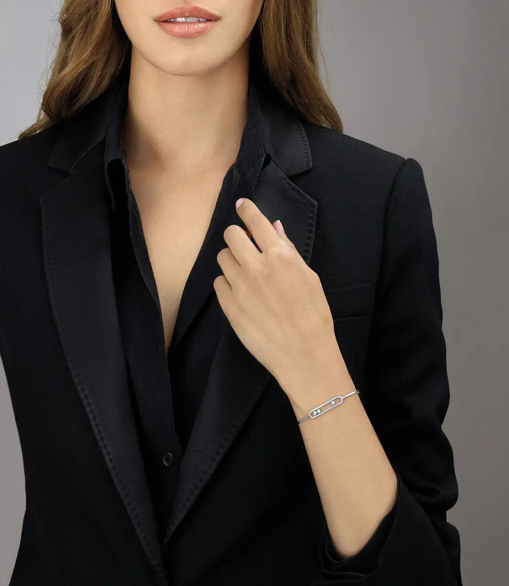 MOVE Pavé Diamond Thin Bracelet Available in 3 Colors