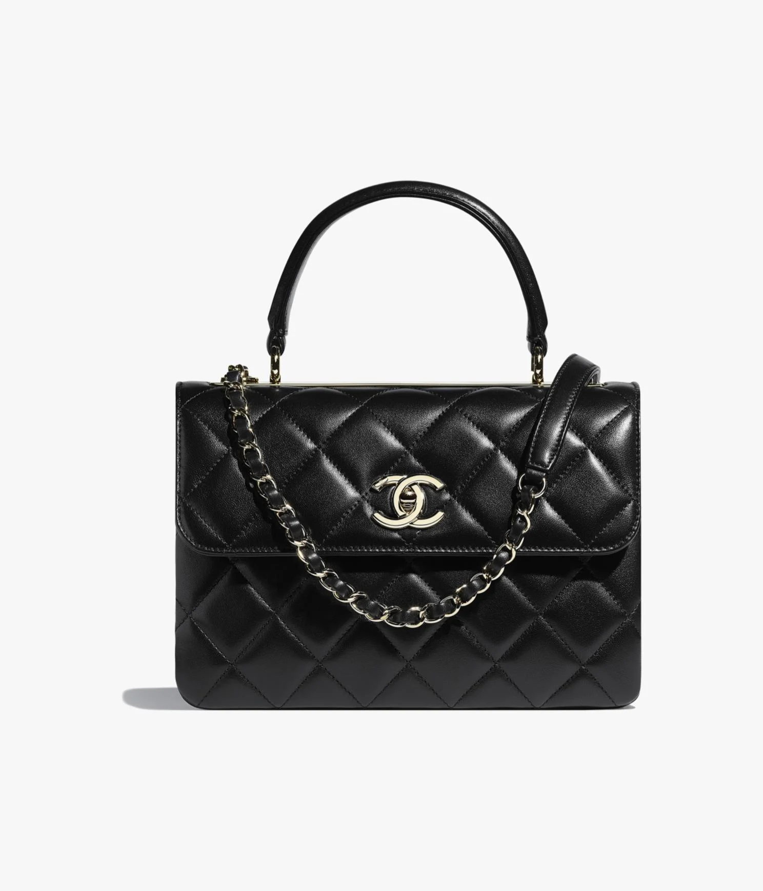 FLAP BAG WITH TOP HANDLE