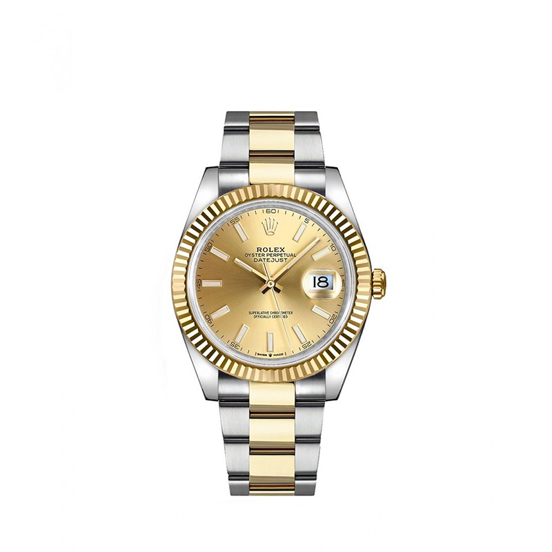 Datejust 41 Fluted Bezel Gold & Steel Watch