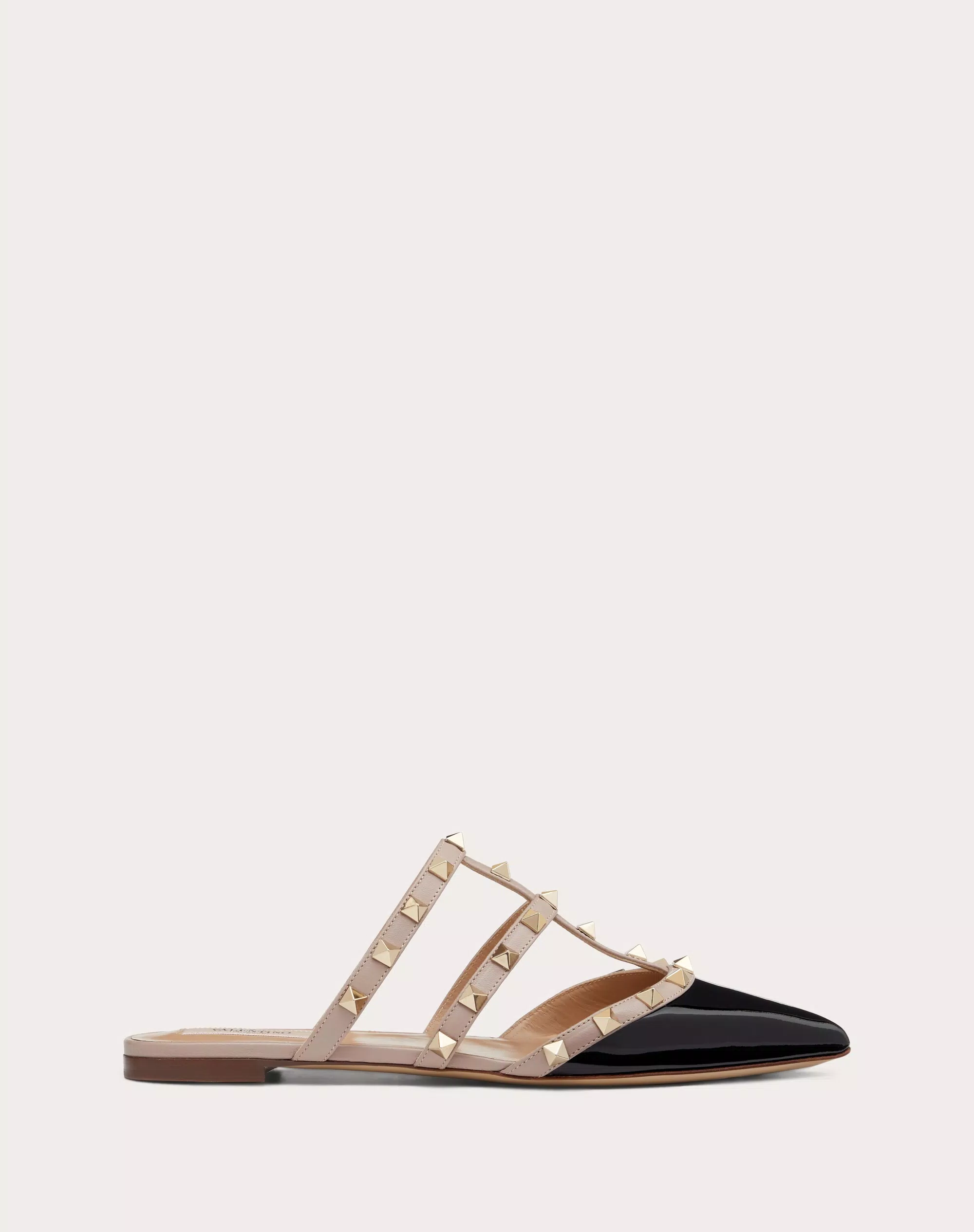 ROCKSTUD PATENT-LEATHER MULE