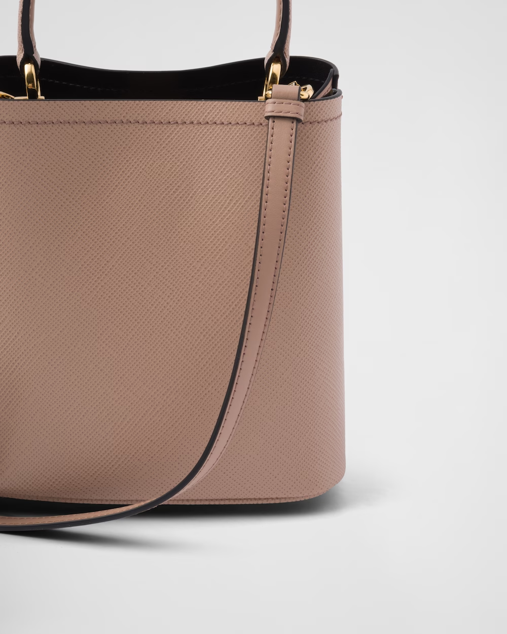 Small Saffiano Leather Prada Panier Bag