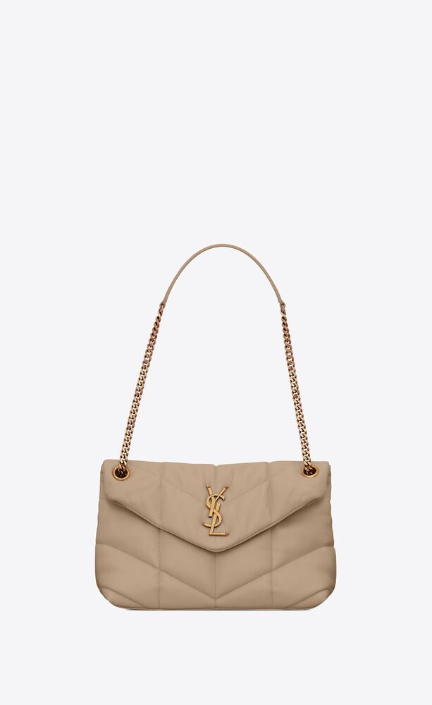PUFFER SMALL CHAIN BAG IN QUILTED LAMBSKIN