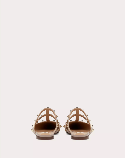 ROCKSTUD PATENT-LEATHER MULE