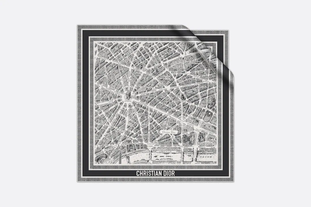 PLAN DE PARIS 90 SQUARE SCARF