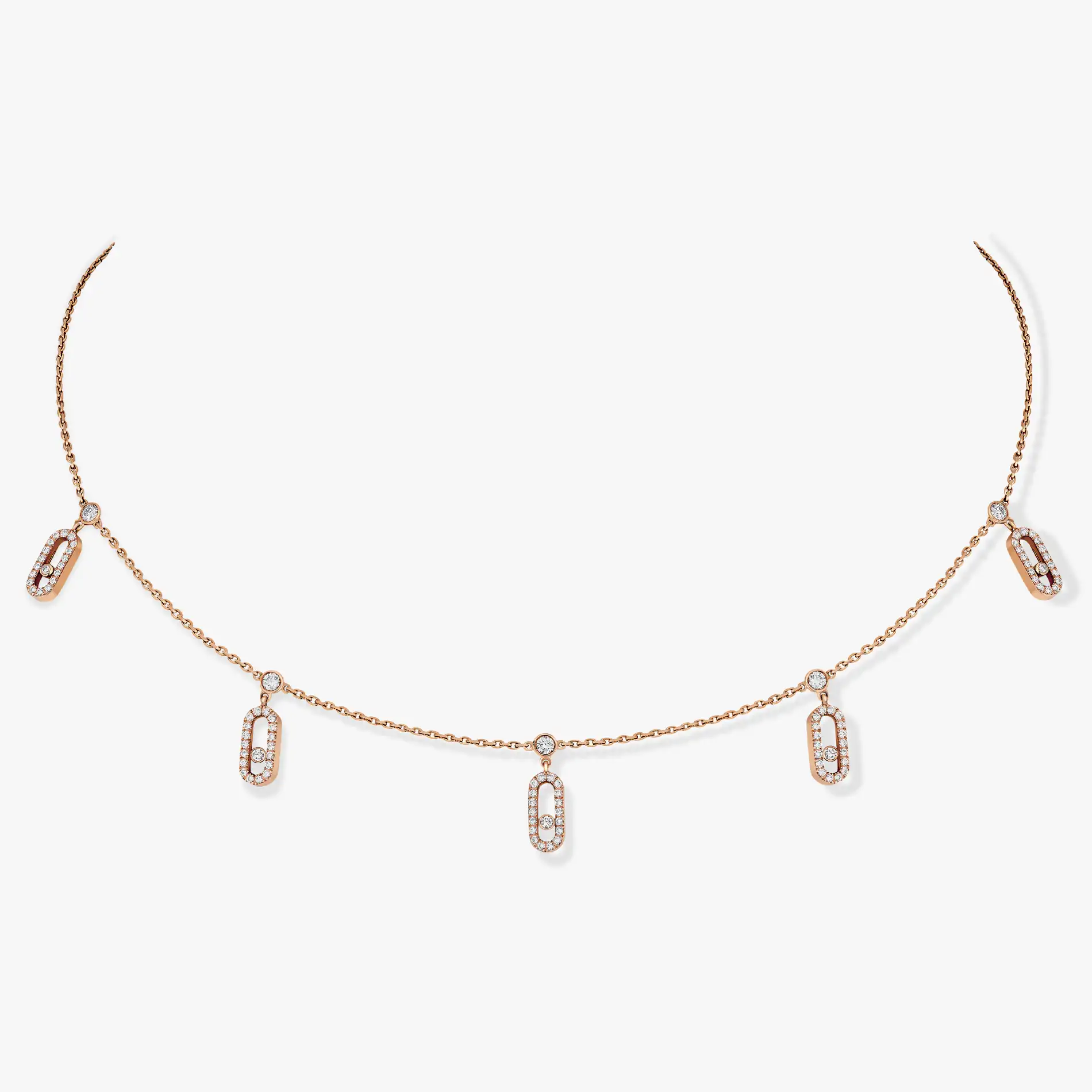 MOVE UNO PAVÉ DROP PENDANT CHOKER
