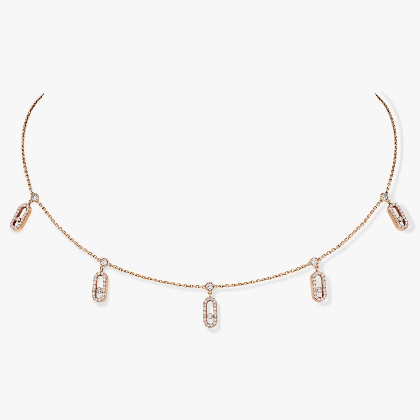 MOVE UNO PAVÉ DROP PENDANT CHOKER