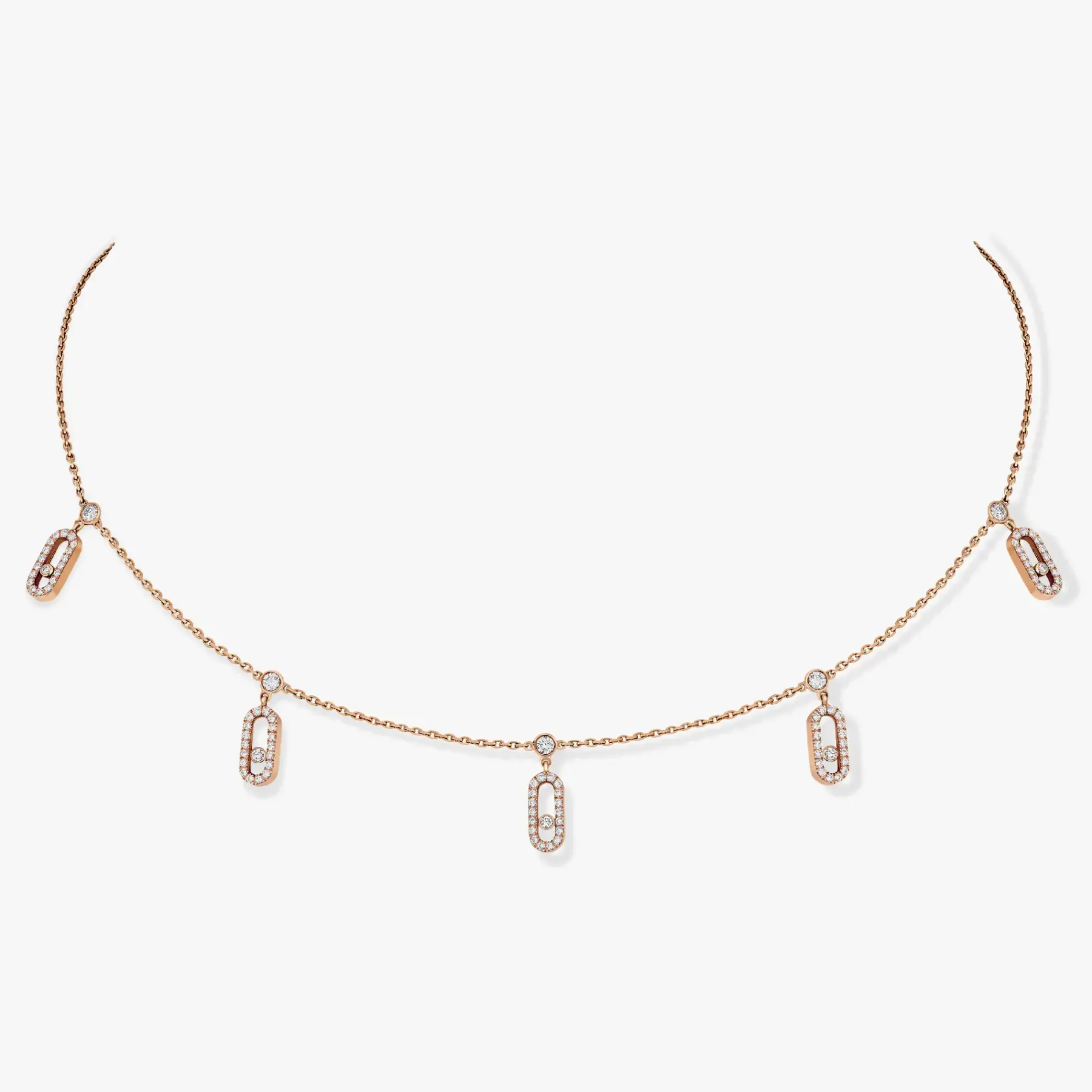 MOVE UNO PAVÉ DROP PENDANT CHOKER