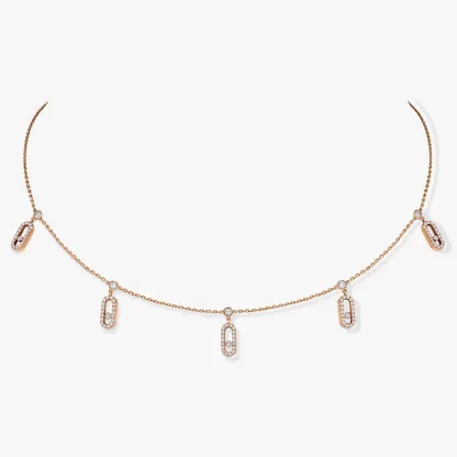 MOVE UNO PAVÉ DROP PENDANT CHOKER