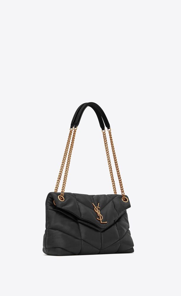 PUFFER SMALL CHAIN BAG IN QUILTED LAMBSKIN