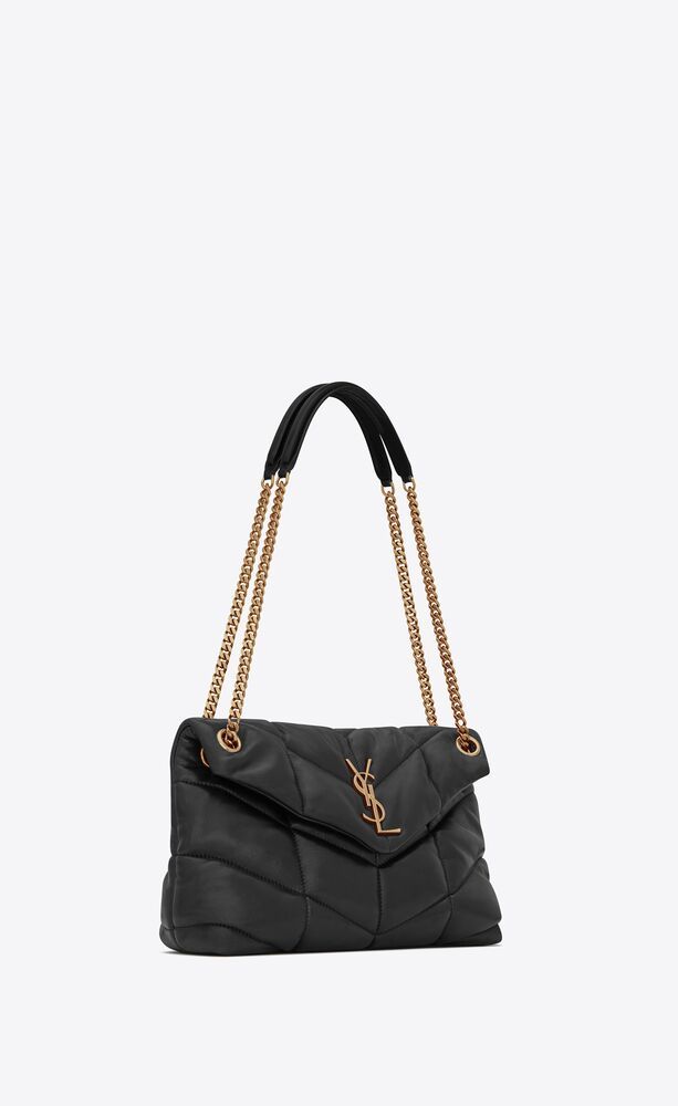 PUFFER SMALL CHAIN BAG IN QUILTED LAMBSKIN