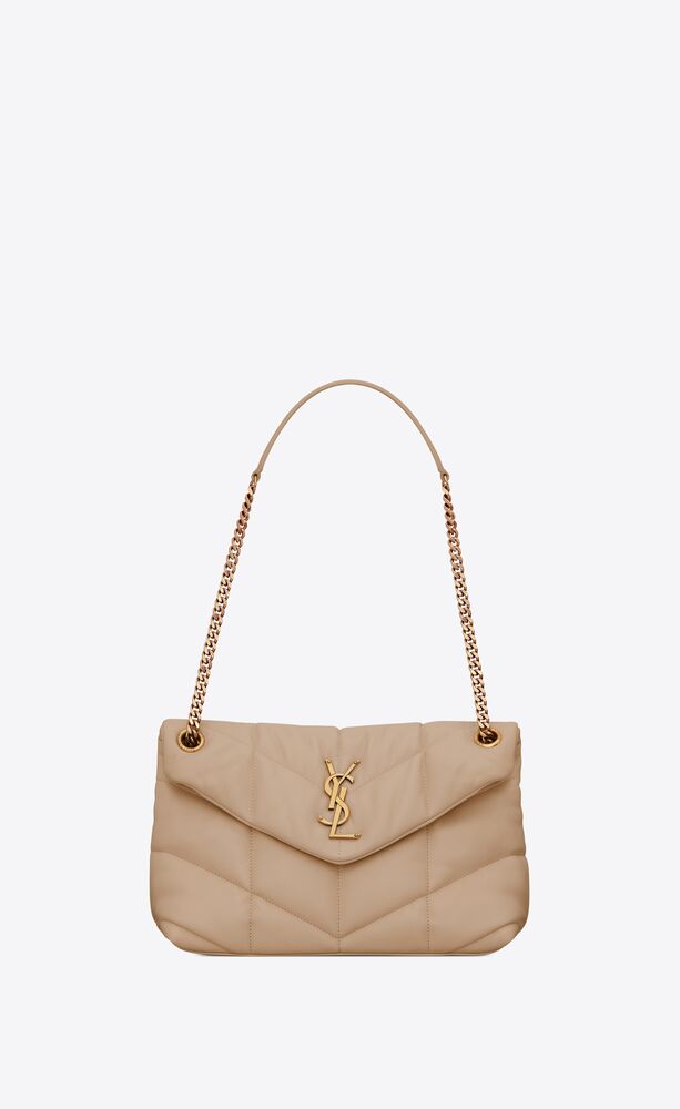 PUFFER SMALL CHAIN BAG IN QUILTED LAMBSKIN