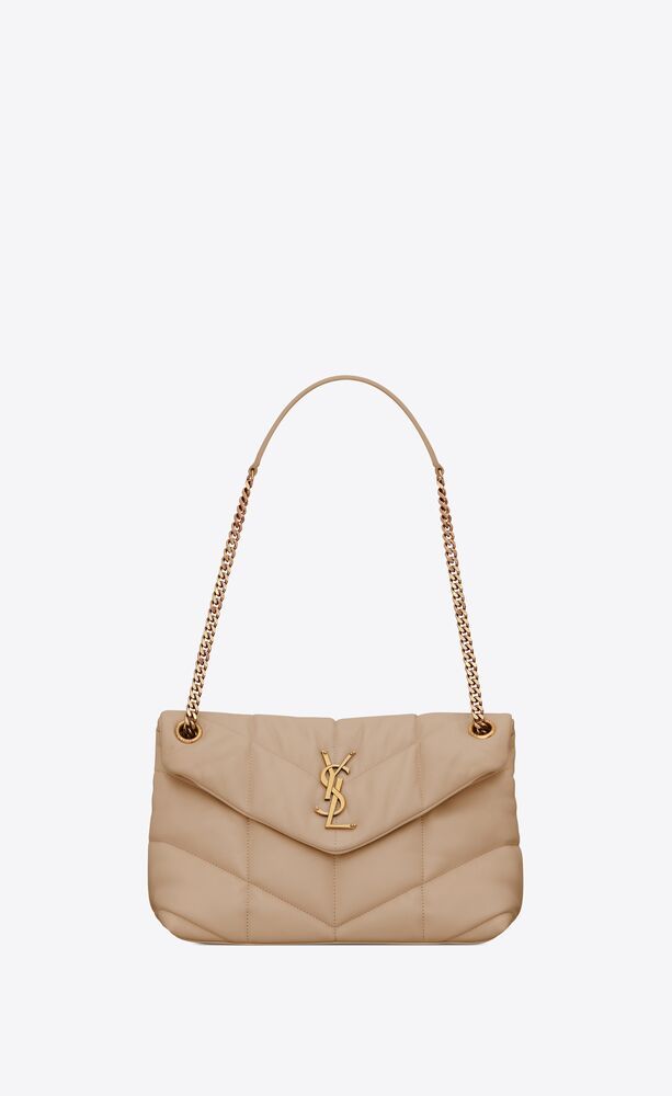 PUFFER SMALL CHAIN BAG IN QUILTED LAMBSKIN