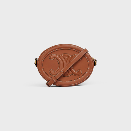 OVAL BAG CUIR TRIOMPHE IN SMOOTH CALFSKIN TAN
