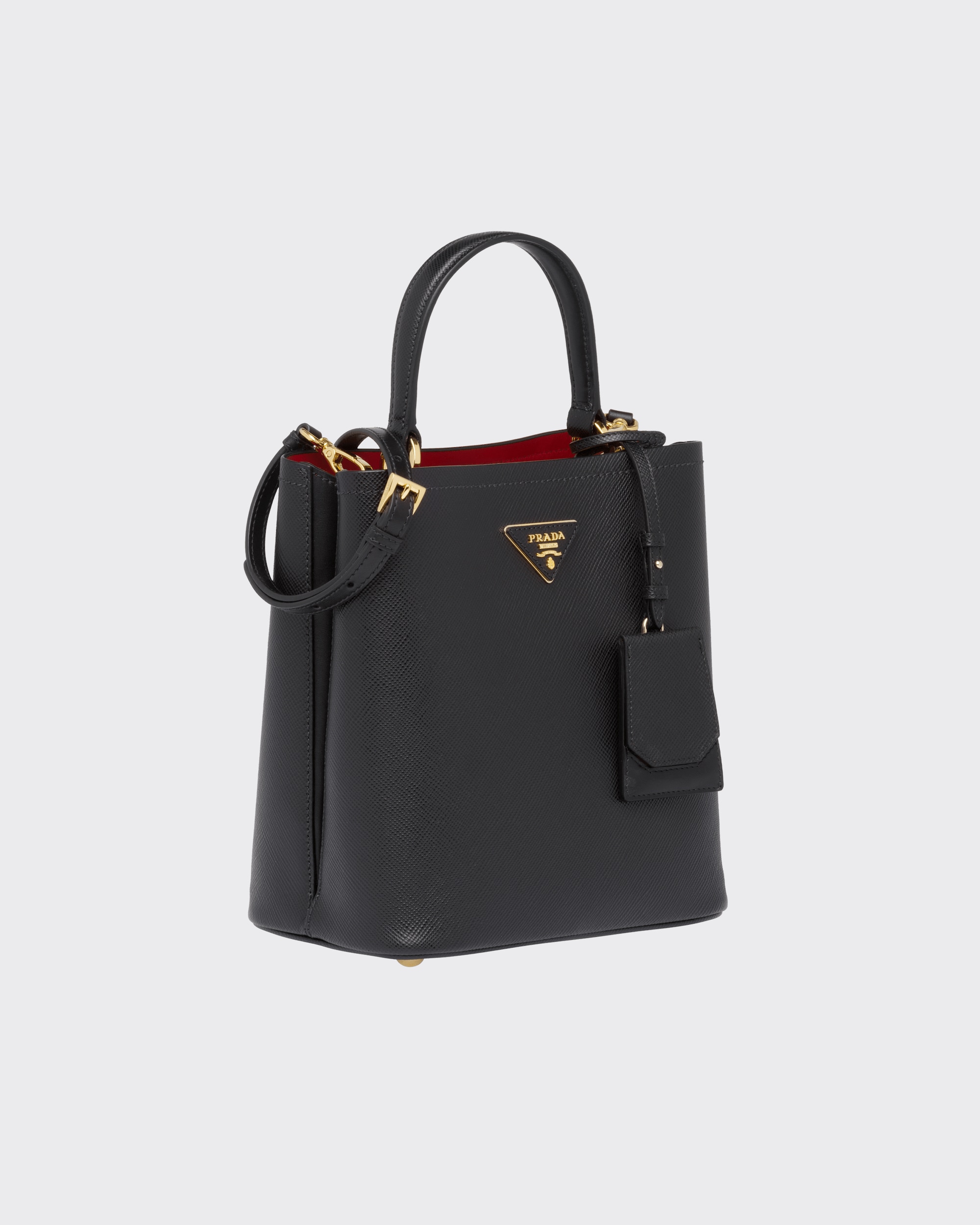 Medium Saffiano Leather Prada Panier Bag