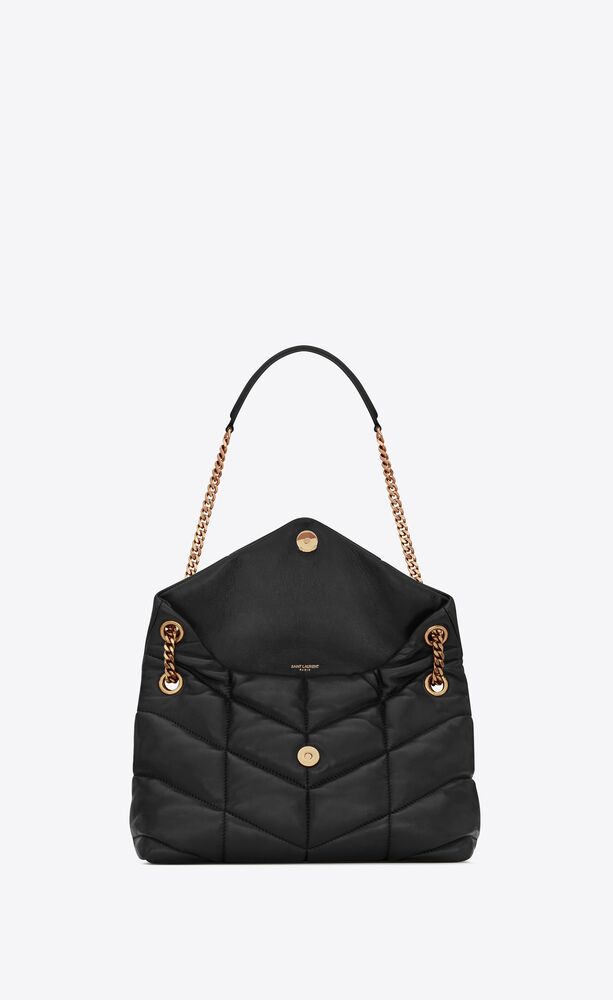 PUFFER SMALL CHAIN BAG IN QUILTED LAMBSKIN