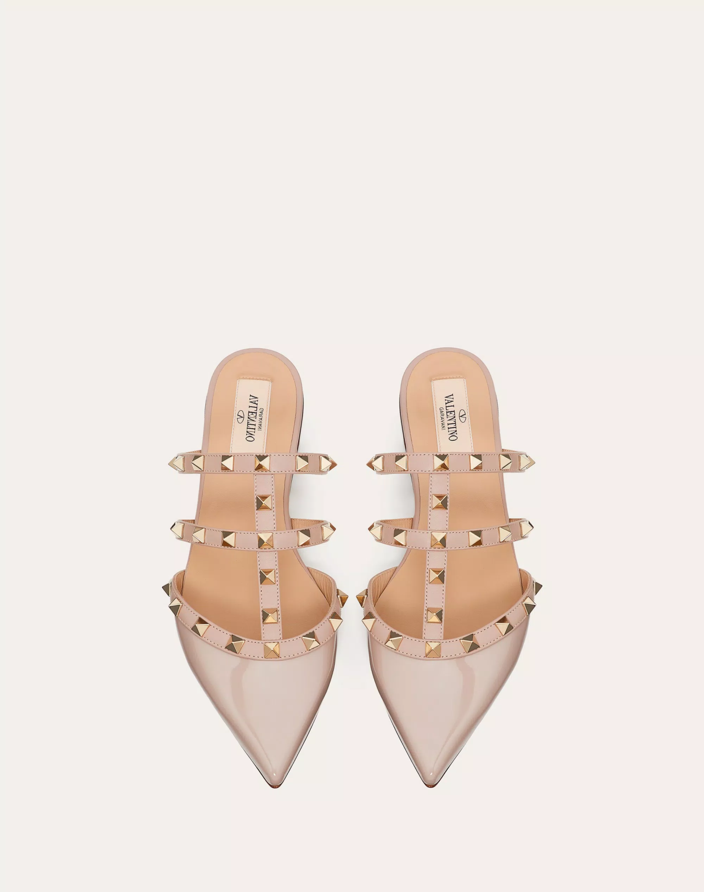 ROCKSTUD PATENT-LEATHER MULE
