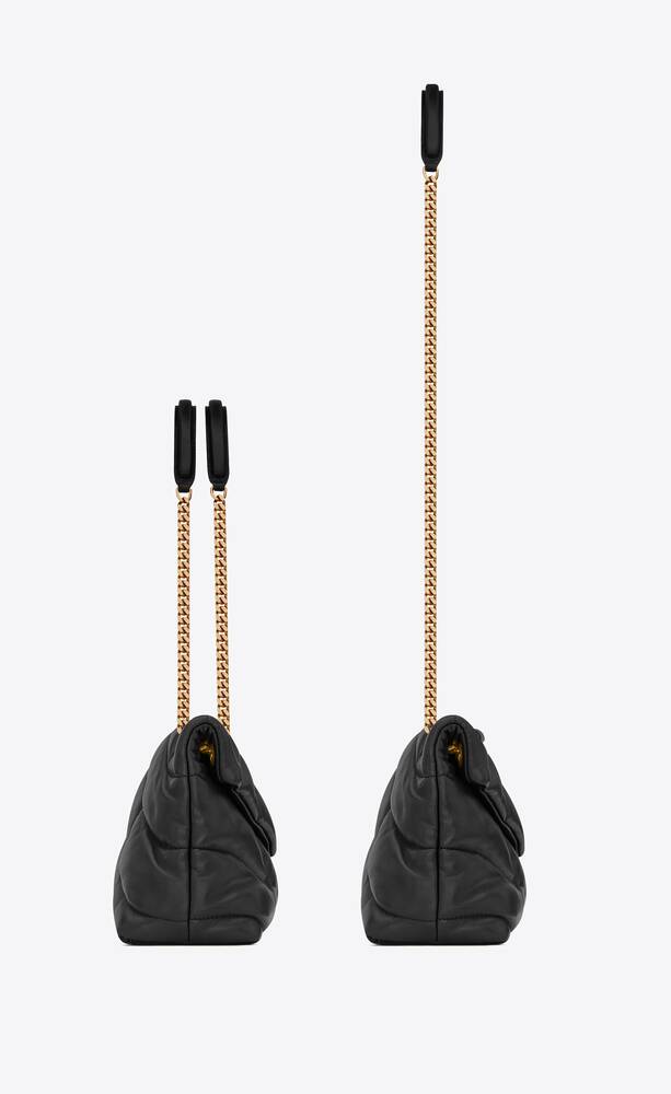 PUFFER SMALL CHAIN BAG IN QUILTED LAMBSKIN