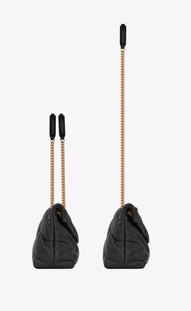 PUFFER SMALL CHAIN BAG IN QUILTED LAMBSKIN