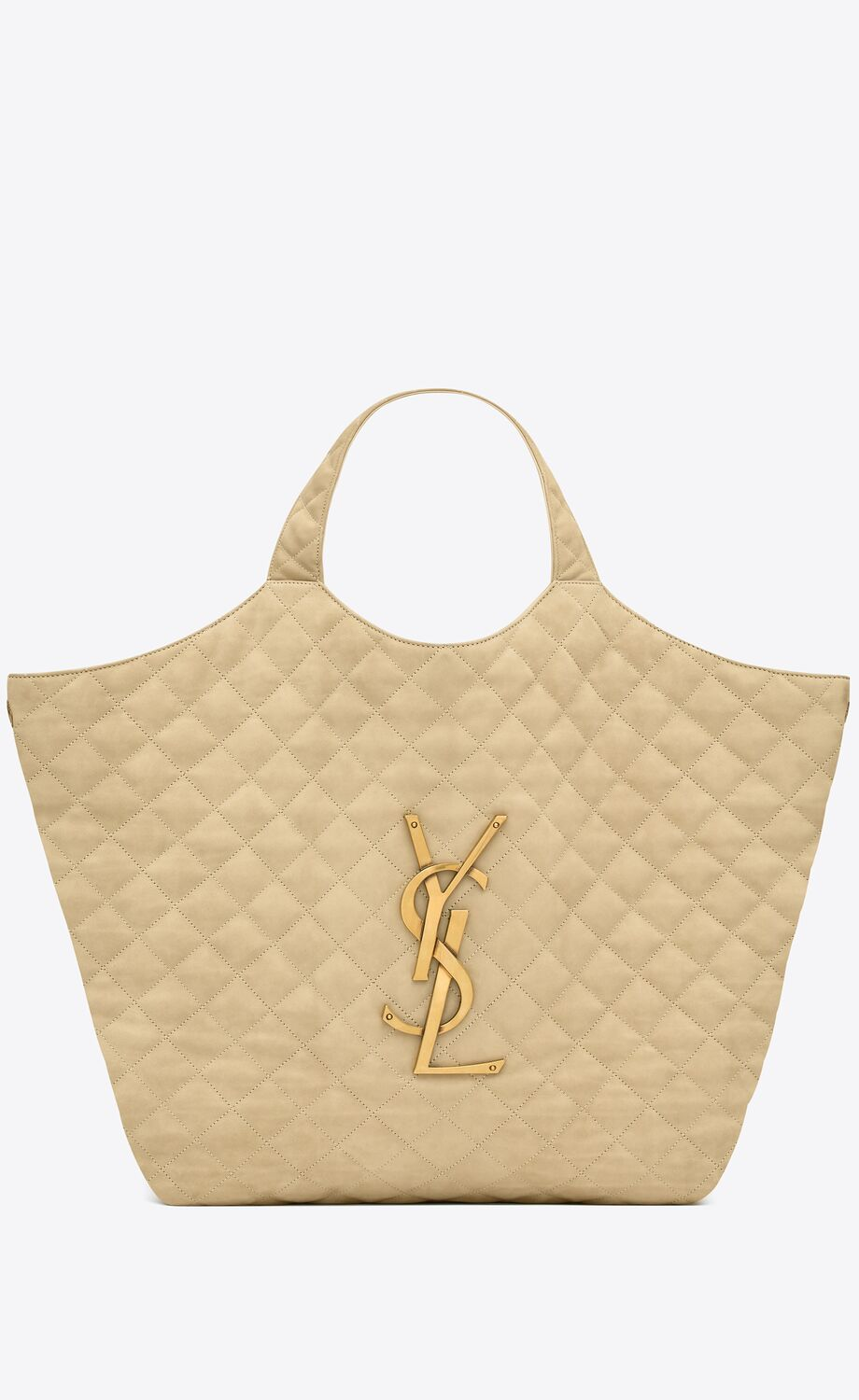 ICARE MAXI SHOPPING BAG IN QUILTED NUBUCK SUEDE