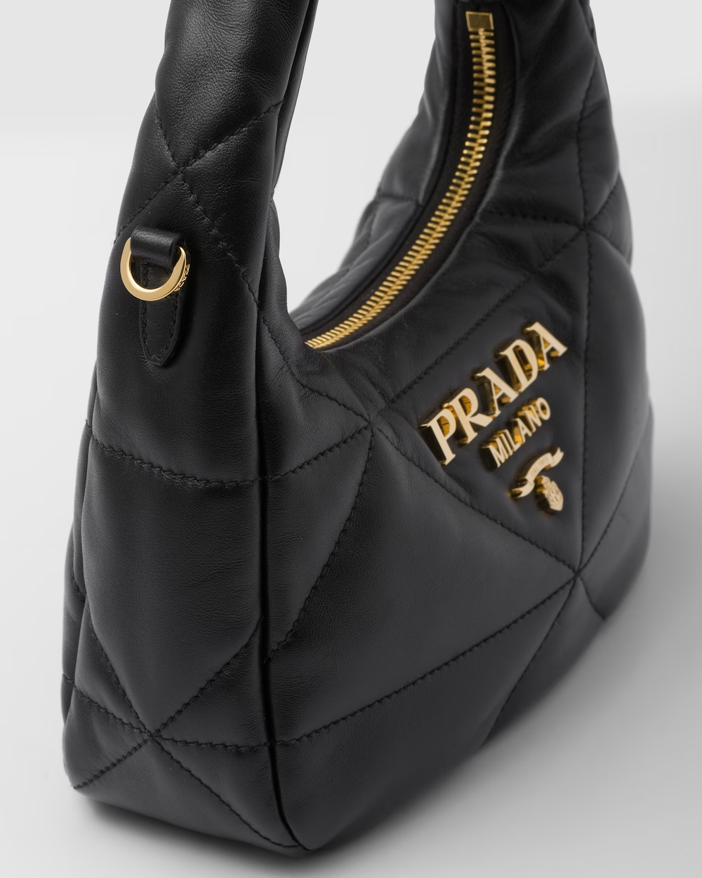 Nappa-leather mini bag with topstitching
