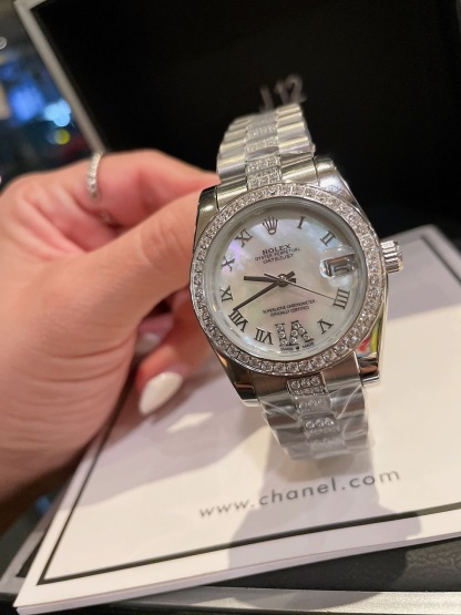 Rolex Datejust 36 Pink/White/ Roman Diamond VI Dial & Diamond Bezel Jubilee Bracelet