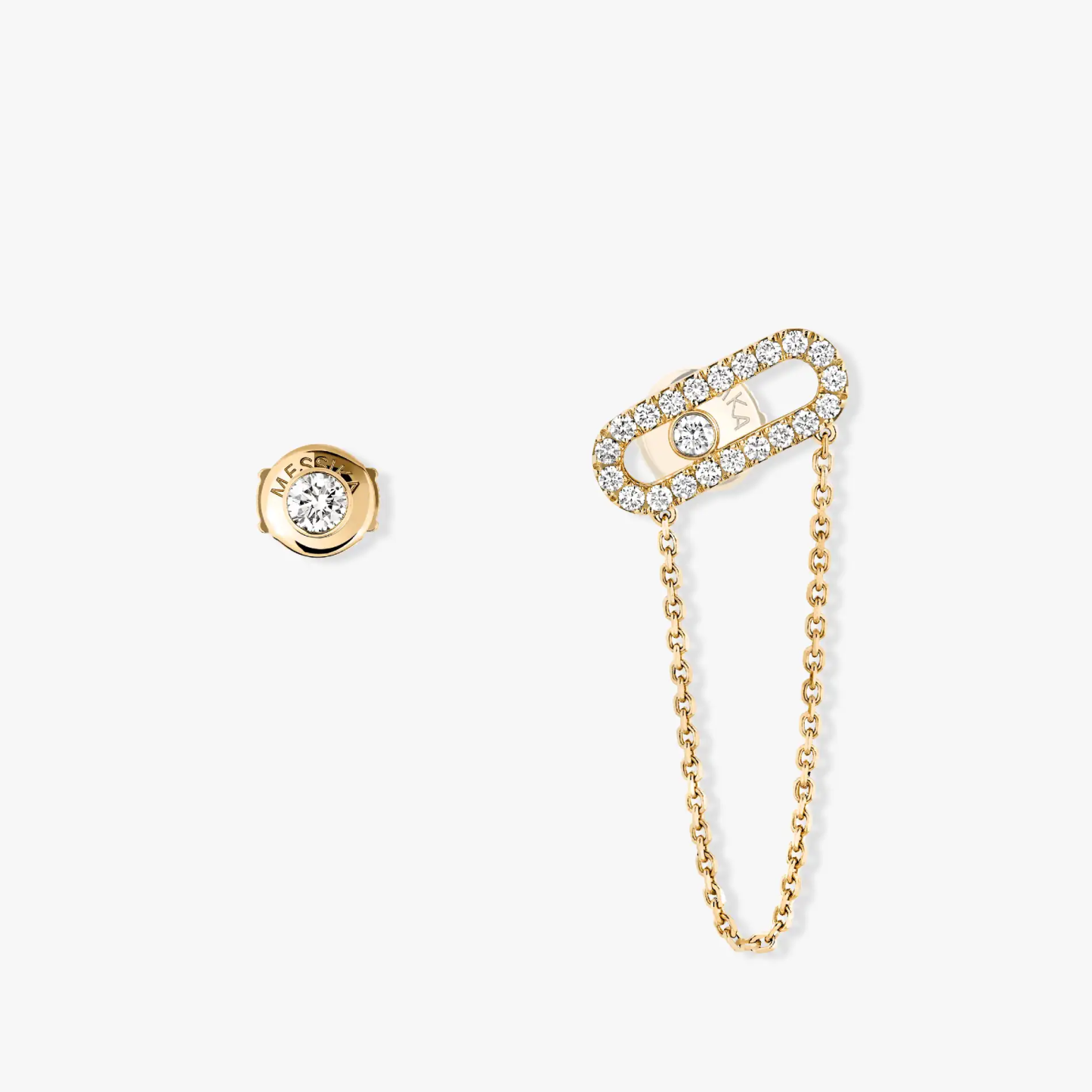 MOVE UNO earrings and studs White gold, rose gold, yellow gold