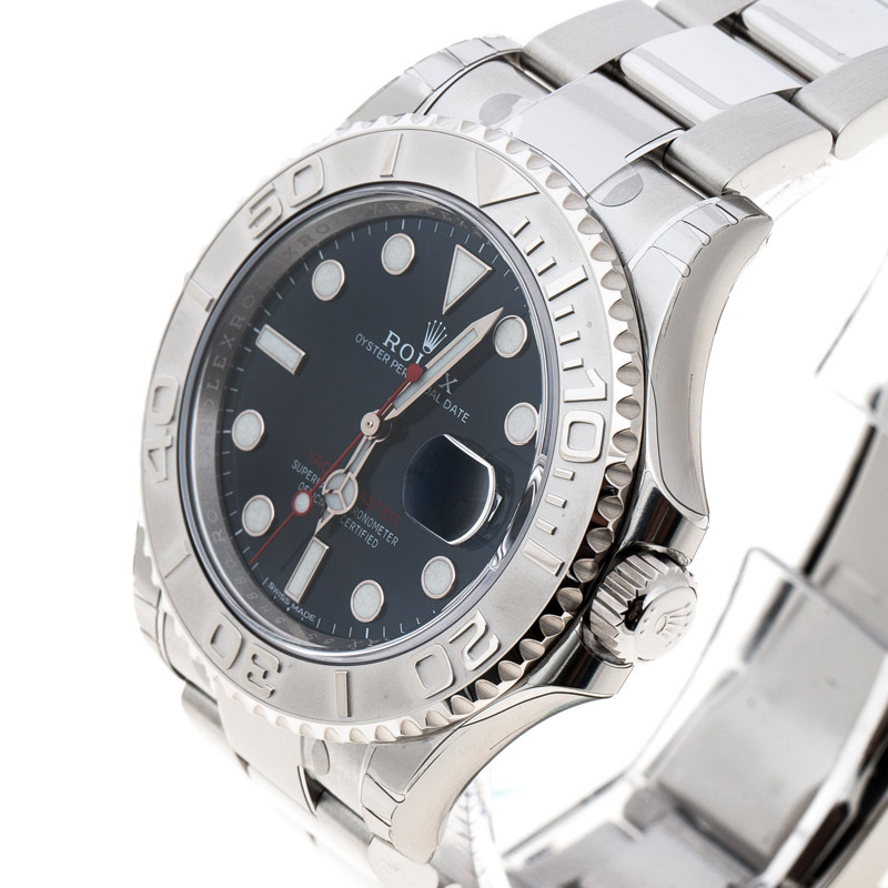 Rolex Blue Stainless Steel Oyster Perpetual Yacht-Master 116622 Men's Wristwatch 40 mm