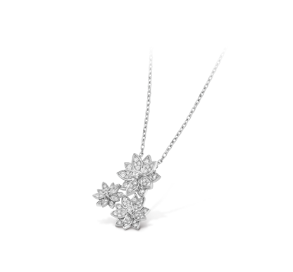Lotus pendant with 3 floral motifs