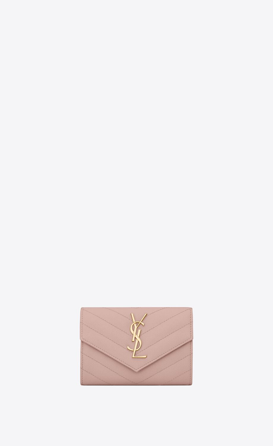CASSANDRE MATELASSÉ SMALL ENVELOPE WALLET IN GRAIN DE POUDRE EMBOSSED 