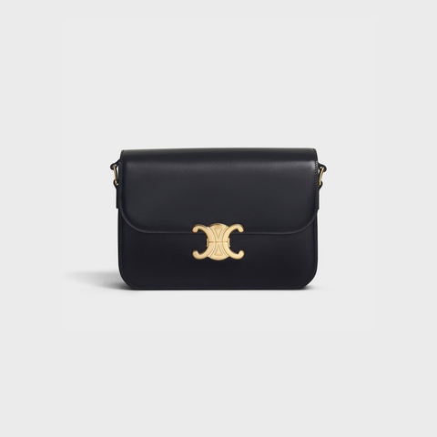 CLASSIQUE TRIOMPHE BAG IN SHINY CALFSKIN BLACK