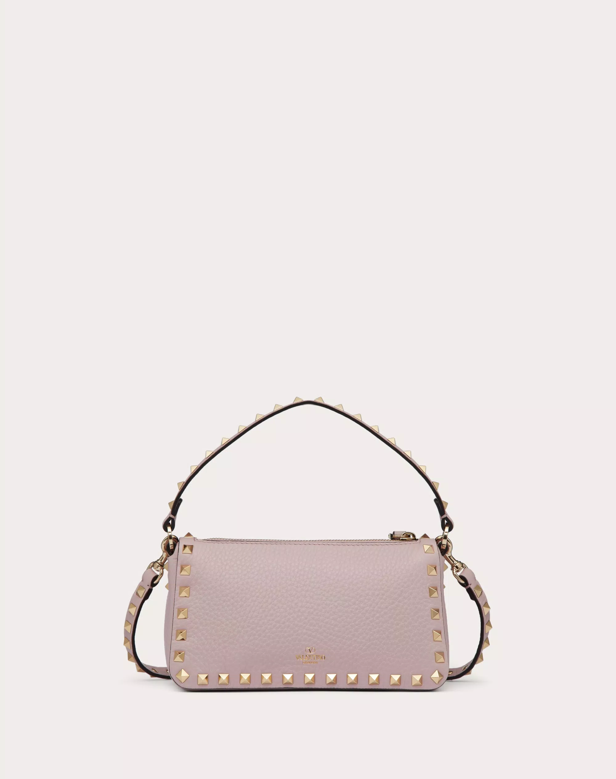SMALL ROCKSTUD GRAINY CALFSKIN CROSSBODY BAG