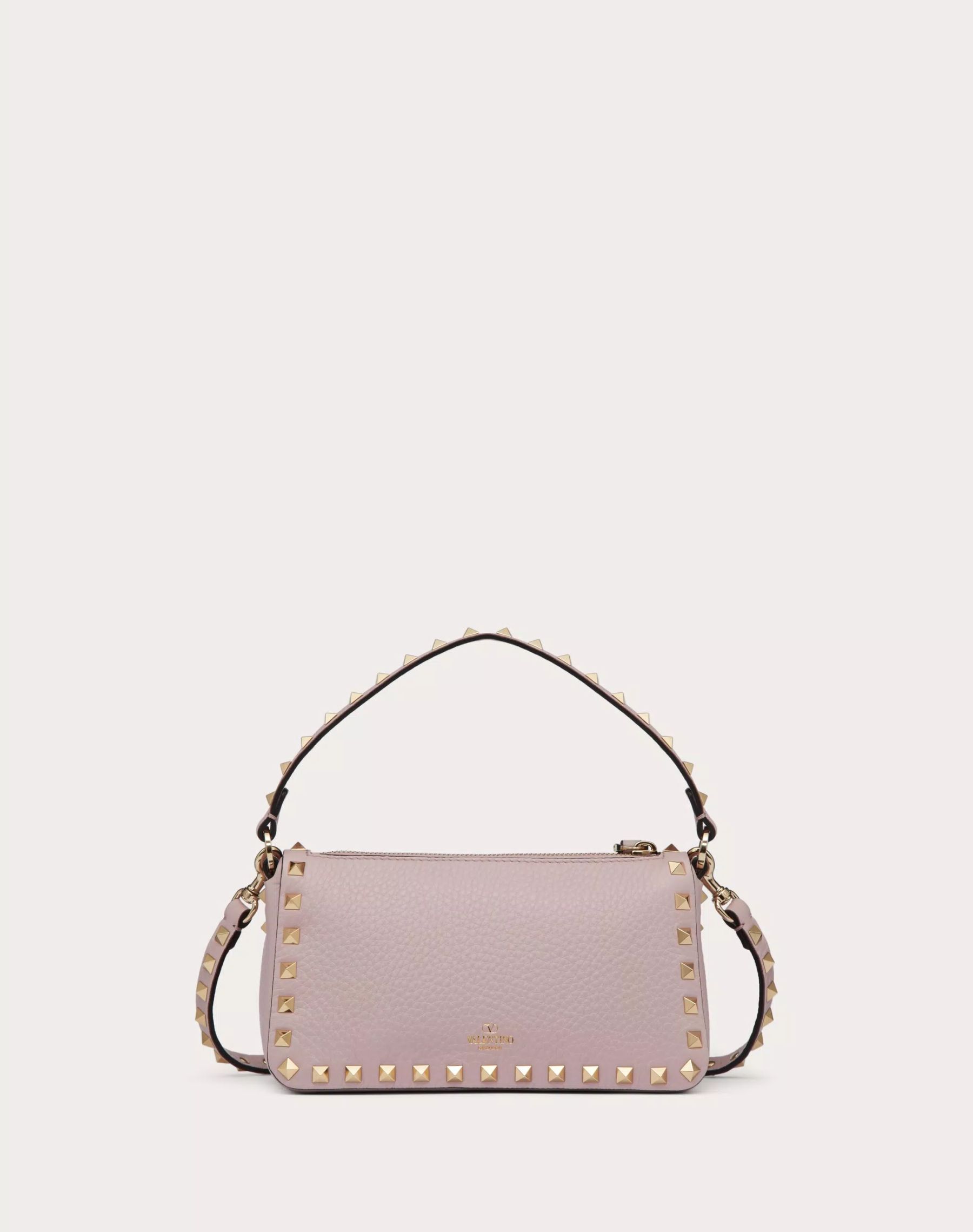 SMALL ROCKSTUD GRAINY CALFSKIN CROSSBODY BAG