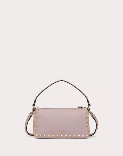 SMALL ROCKSTUD GRAINY CALFSKIN CROSSBODY BAG