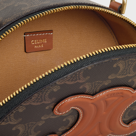 HALF MOON CASE CUIR TRIOMPHE IN TRIOMPHE CANVAS AND CALFSKIN