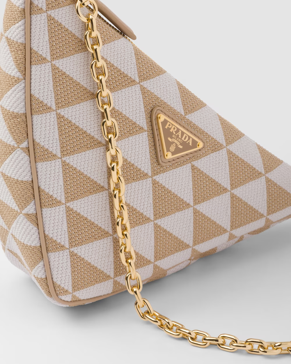 Embroidered jacquard fabric mini-bag