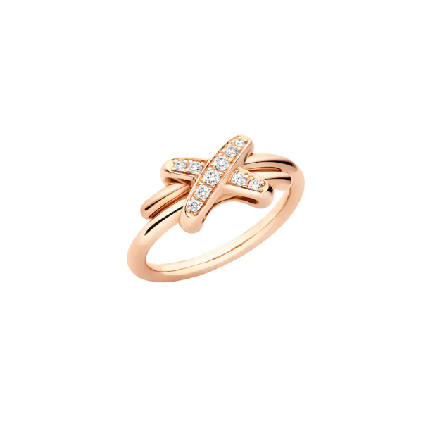 JEUX DE LIENS ring Pink gold, diamonds