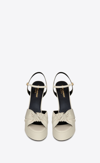 BIANCA PLATFORM SANDALS IN SMOOTH LEATHER