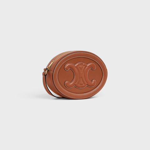 OVAL BAG CUIR TRIOMPHE IN SMOOTH CALFSKIN TAN